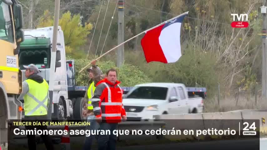 Sin incidentes continúa paro de camioneros en el Maule