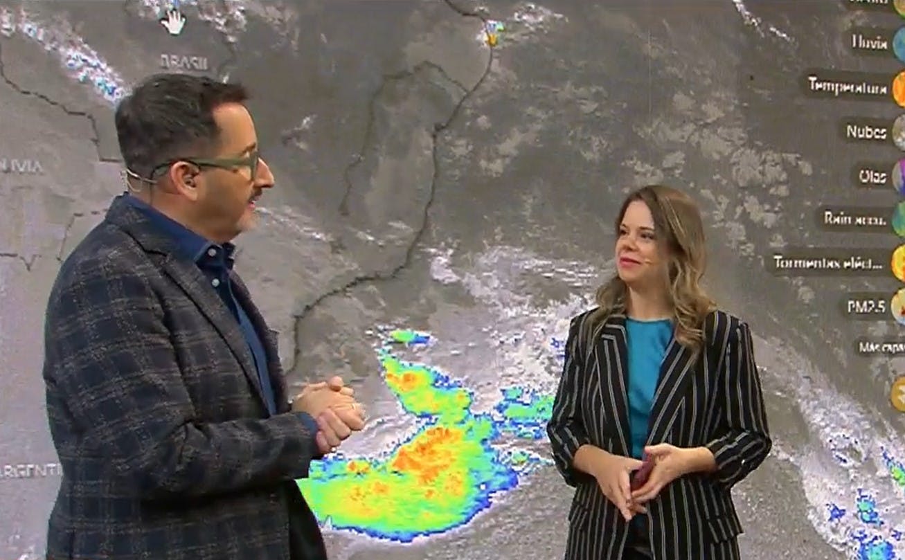 Yael Szewkis detalla el "sistema frontal bien interesante" con fuertes vientos y lluvias en el sur