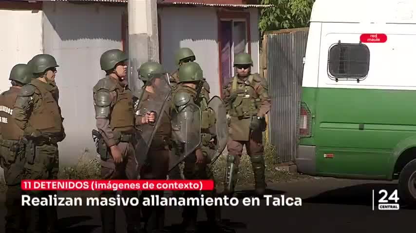 Realizan masivo allanamiento en Talca