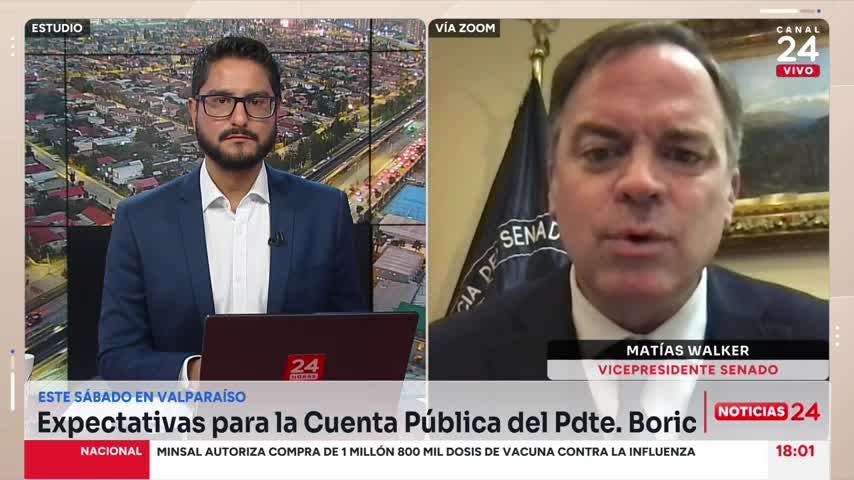 Senador Walker y Cuenta Pública del Presidente Boric: “Más que un tono de victimización, espero un tono de liderazgo”