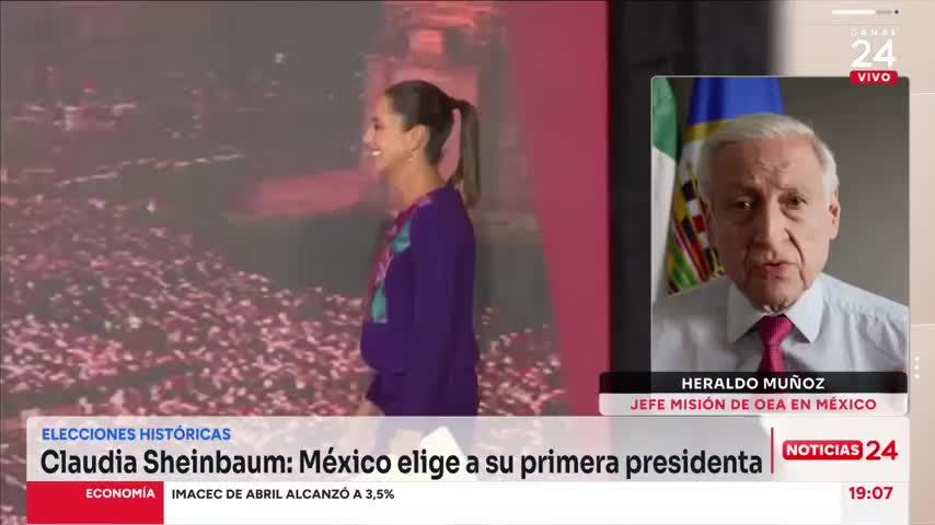 Heraldo Muñoz y elección de Claudia Sheinbaum como presidenta de México: “Ganó por paliza”