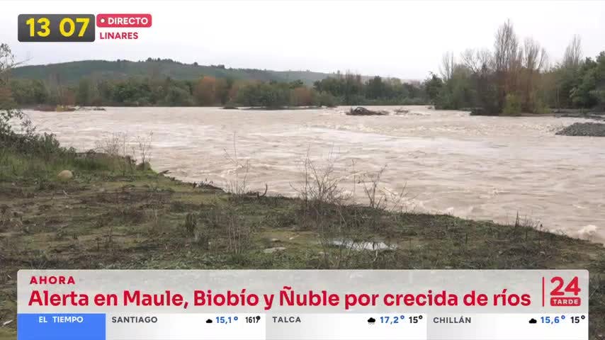 Preocupación por aumento de caudal de ríos Achibueno y Ancoa