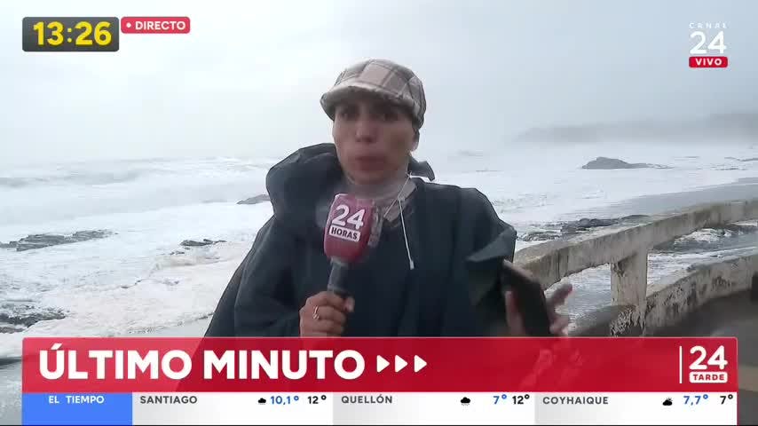 Sistema frontal: fuertes rachas de vientos y marejadas en Iloca