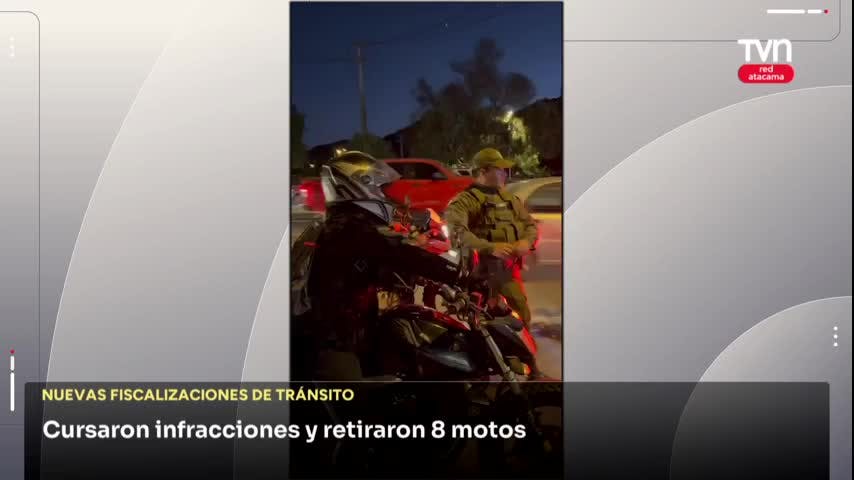 Fiscalización nocturna de motocicletas y vehículos