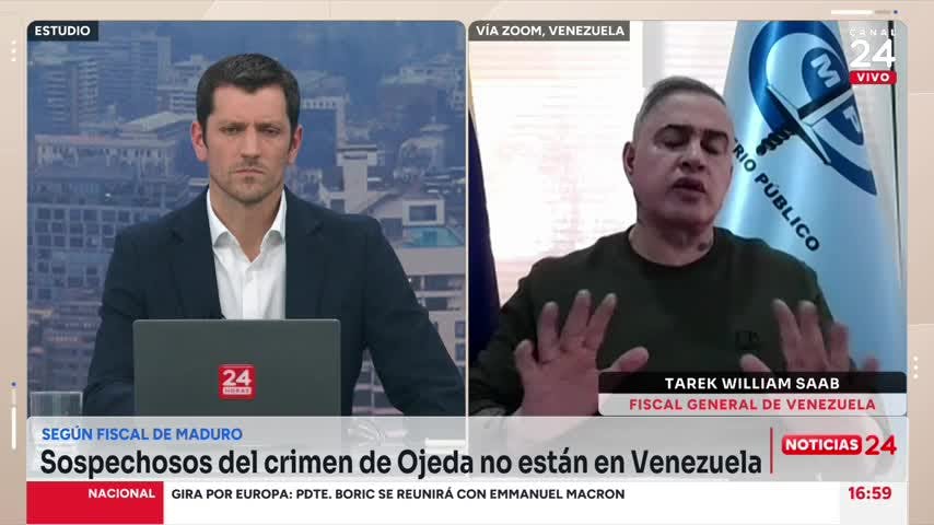 Fiscal venezolano insiste en que sospechosos del crimen de Ojeda no están su país y envía mensaje a Chile: “Están mis manos abiertas para seguir trabajando juntos”