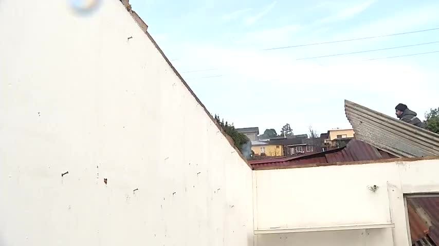 Tornado arrasó con viviendas en Penco