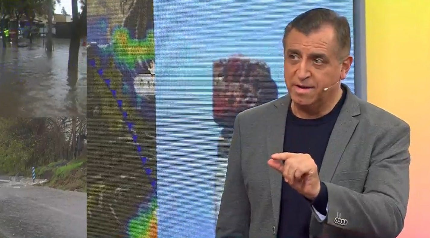 "Es mucho": La estadística que sorprendió a Iván Torres con el agua caída por sistema frontal. 