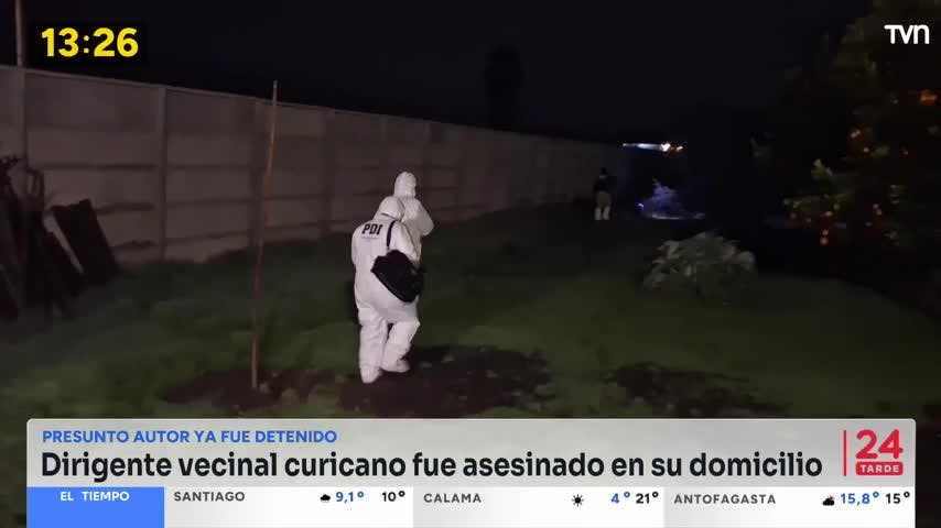 Detienen a sujeto que habría asesinado a dirigente vecinal de Curicó