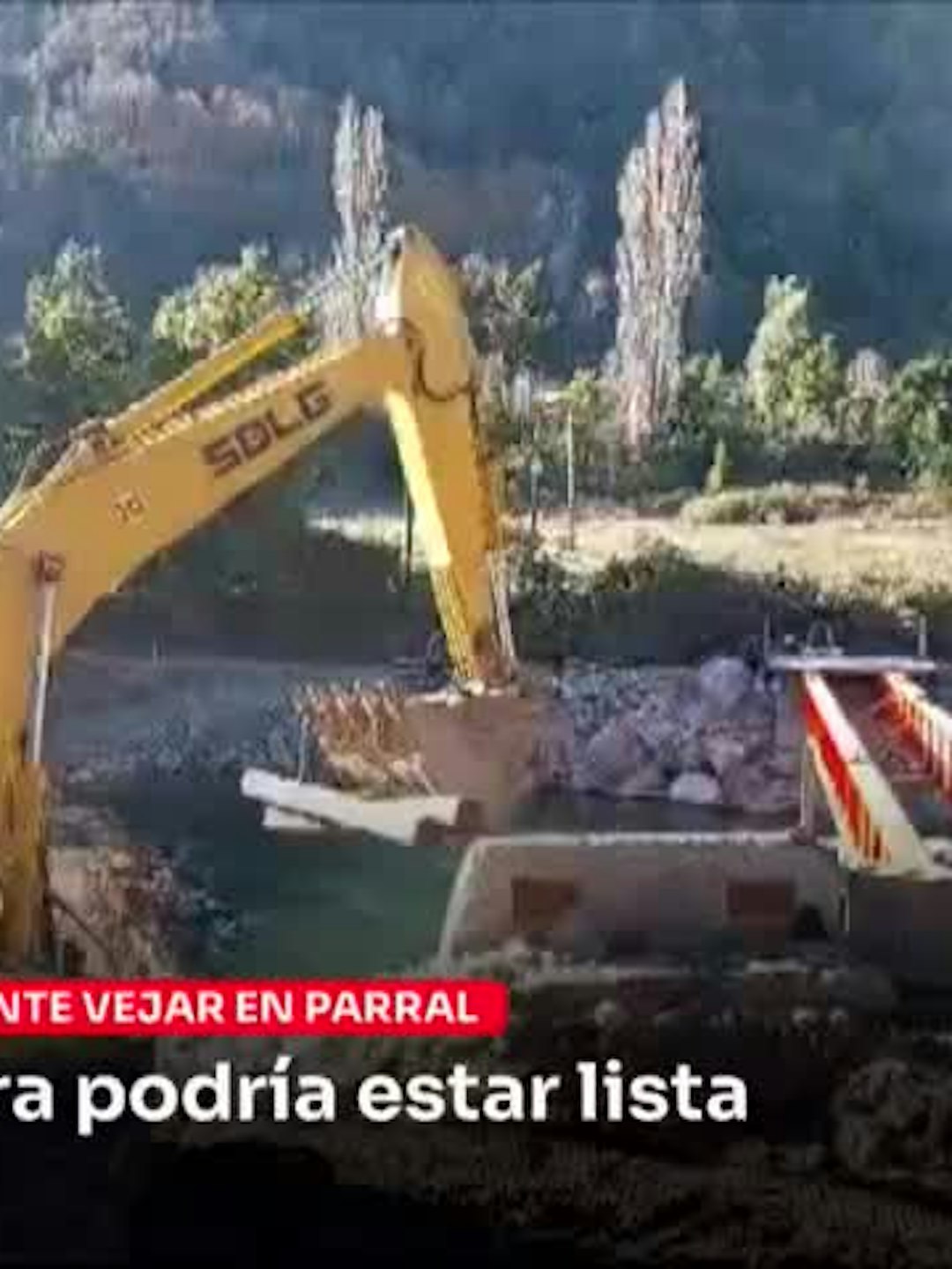 Reconstrucción de puente vejar en Parral en estado de avance