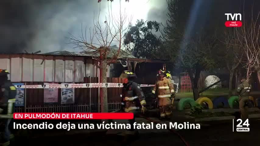 Incendio deja una víctima fatal en Molina