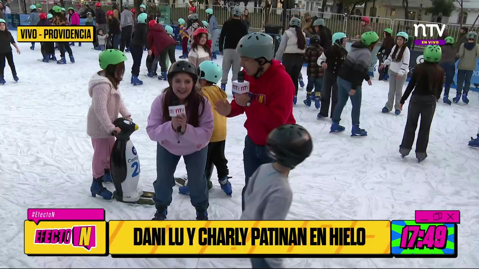 Desafío de patinaje en hielo con Charly y Danilu