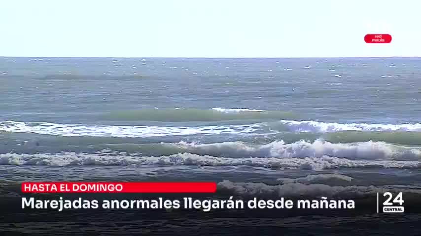 Marejadas anormales llegarán desde mañana