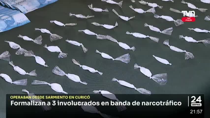 Formalizan a tres involucrados en banda de narcotráfico