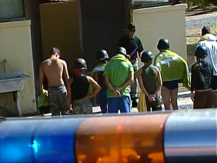 Los reclutas experimentan un zafarrancho de incendio