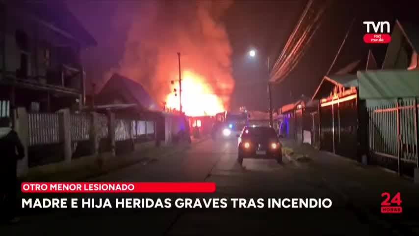 Madre e hija heridas graves tras incendio en Linares