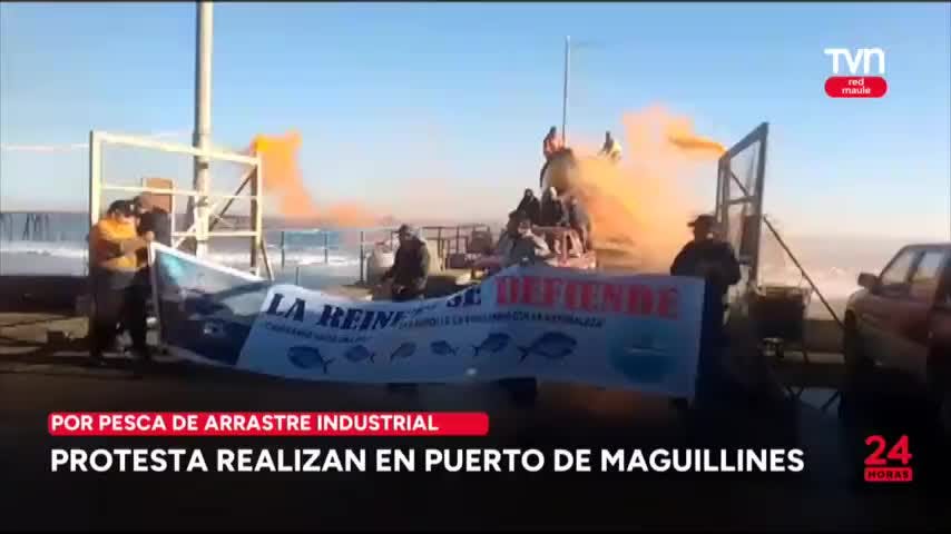 Protesta realizan en puerto de Maguillines