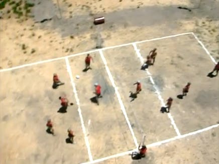 Cancha de voleibol: partido inaugural 