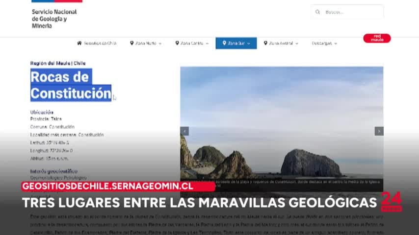Tres lugares entre las maravillas geológicas
