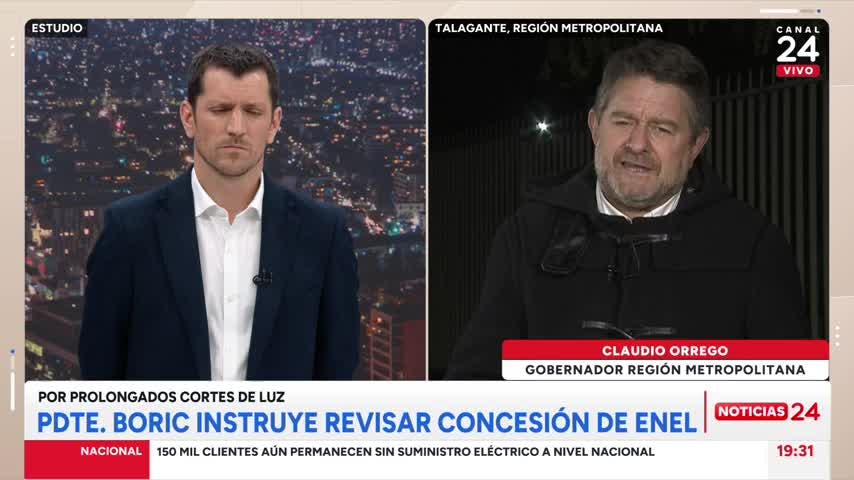 Gobernador Orrego sobre Enel: "Ya nadie confía en esta empresa"