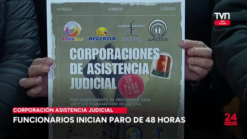 Funcionarios de la Corporación de Asistencia Judicial inician paro