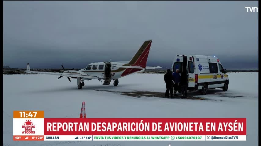Reportan avioneta perdida en la región de Aysén