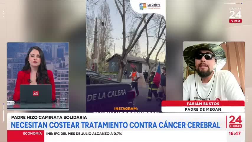 Fabián Bustos realiza caminata solidaria para costear tratamiento de su hija