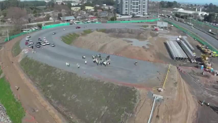 Comienza instalación de vigas en enlace San Pedro de la Paz en Puente Industrial