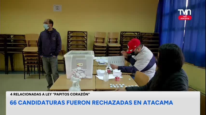 66 candidaturas fueron rechazadas en Atacama