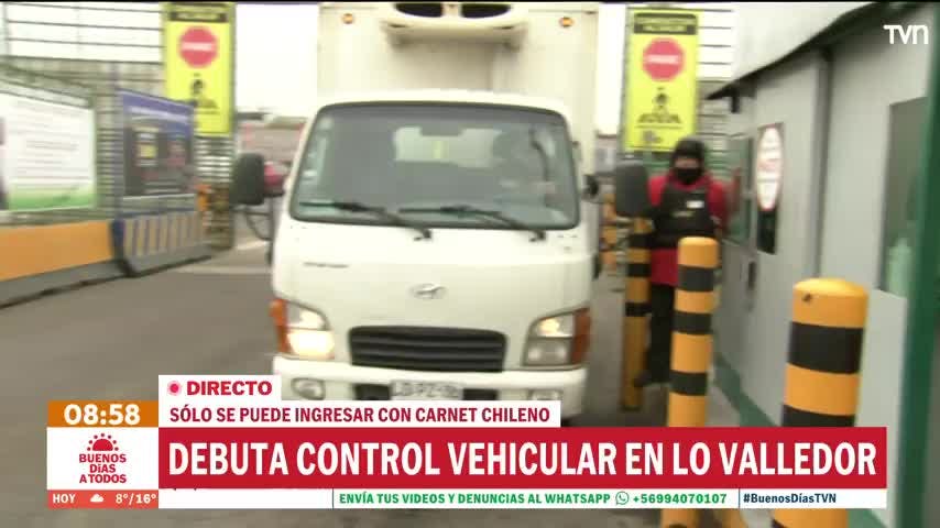 Debuta control vehicular en Lo Valledor