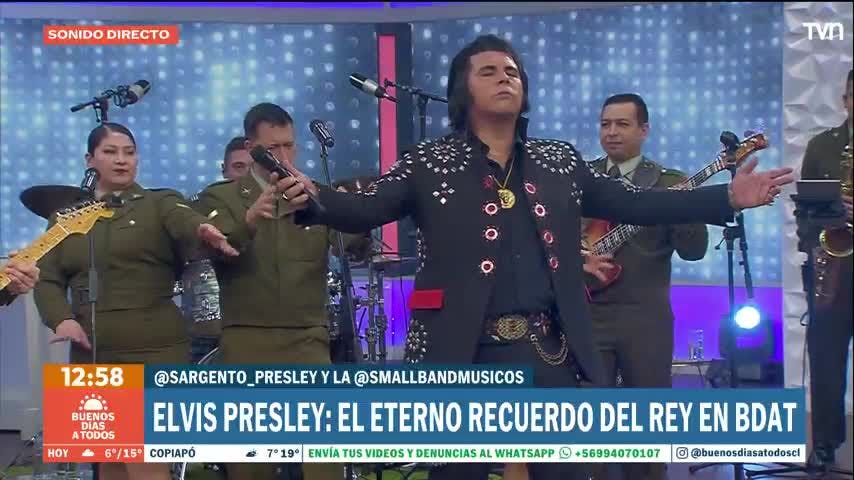 El sargento "Presley" y la Small Band de Carabineros nos sorprendieron en el BDAT
