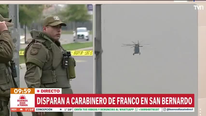 Carabinero fue baleado por la espalda en asalto en San Bernardo