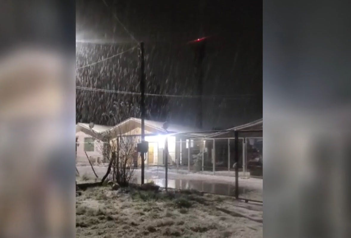 Las imágenes que dejó la caída de nieve en la zona central del país