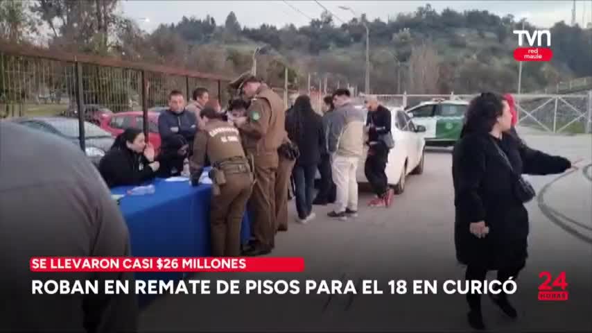 Roban en remate de pisos para el 18 en Curicó