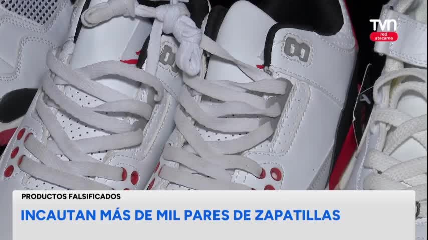Incautan más de mil pares de zapatillas falsificadas