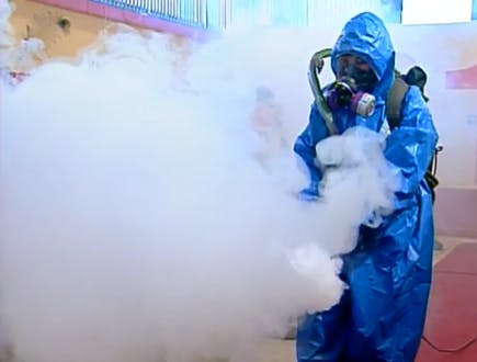 Zafarrancho: fumigación de la base 