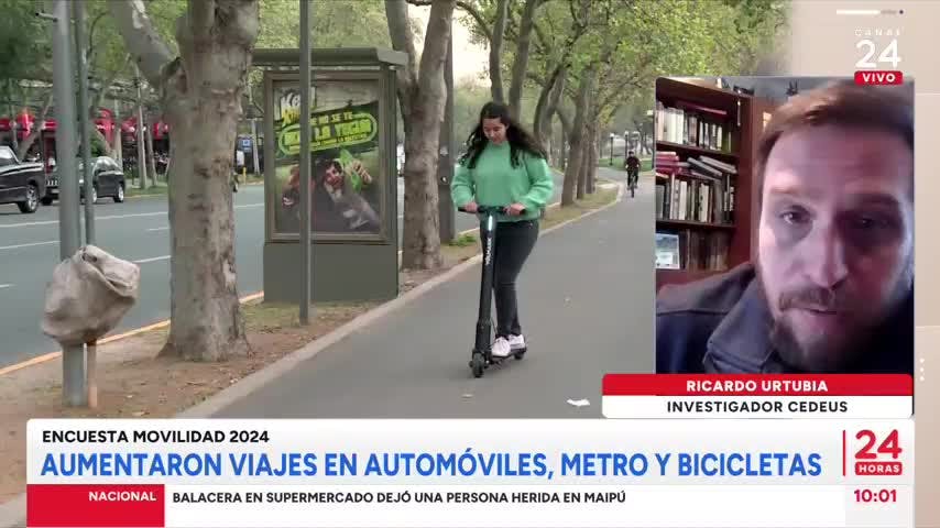 Encuesta de Movilidad 2024: aumentaron viajes en automóviles, metro y bicicletas