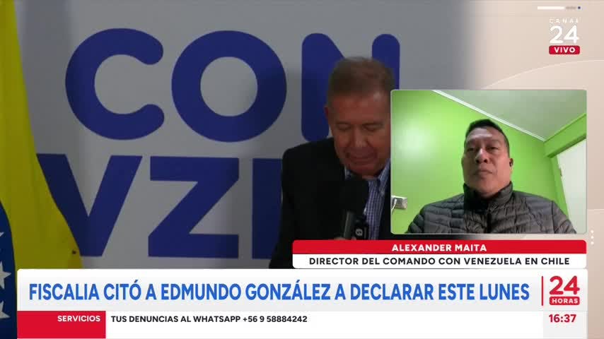 Director del 'Comando con Venezuela en Chile' y citación de Edmundo González: "Es muy probable que se presente a ver qué quiere el fiscal"