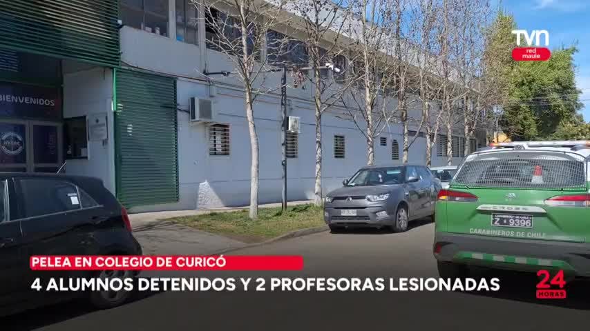 4 alumnos detenidos y 2 profesoras lesionadas en Curicó