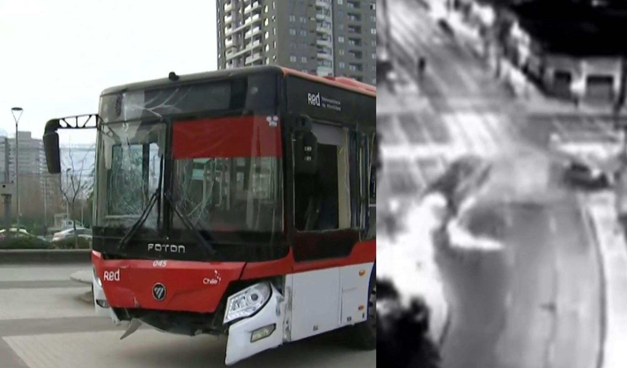 Impactante registro: Vehículo no respetó luz roja e impacta a bus en San Miguel 