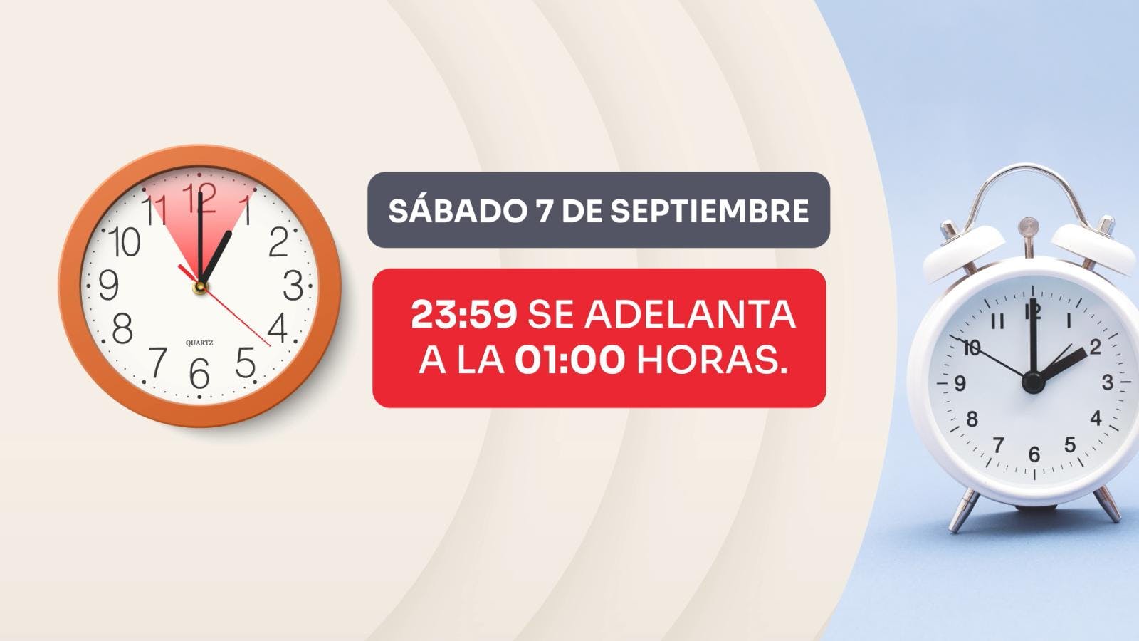 Este sábado a la medianoche deberá adelantar los relojes