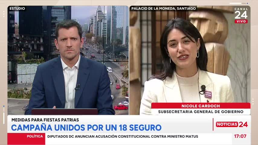 Fiestas Patrias: Gobierno anuncia campaña Unidos por un 18 seguro