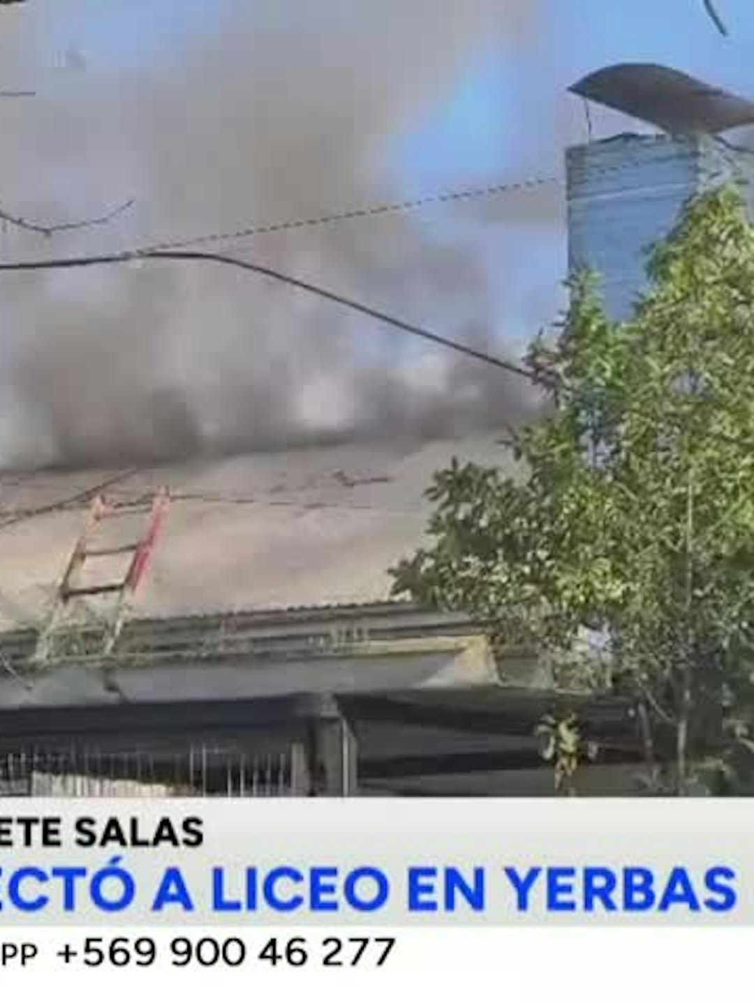 Incendio afectó a liceo de Yerbas Buenas