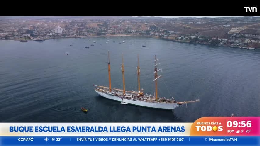 Así fue la llegada del Buque Escuela Esmeralda a Punta Arenas