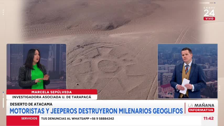 Daños de autos y motos en geoglifos de Tarapacá: Es una tragedia (...) esto ya es irreparable