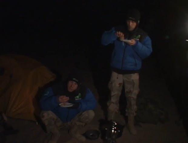 La llegada al primer campamento en el Salar del Huasco