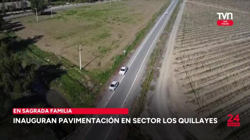 Inauguran pavimentación en sector Los Quillayes de Sagrada Familia