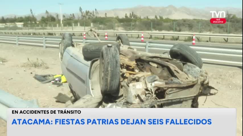 Fiestas patrias dejan seis fallecidos en Atacama
