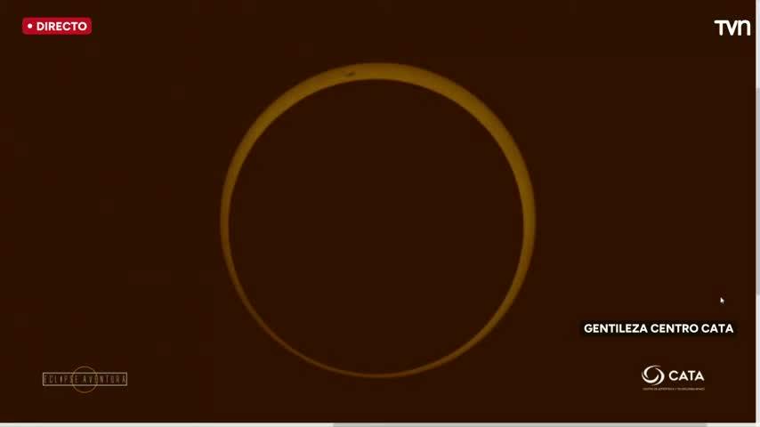 Eclipse solar anular alcanza máximo punto en Rapa Nui