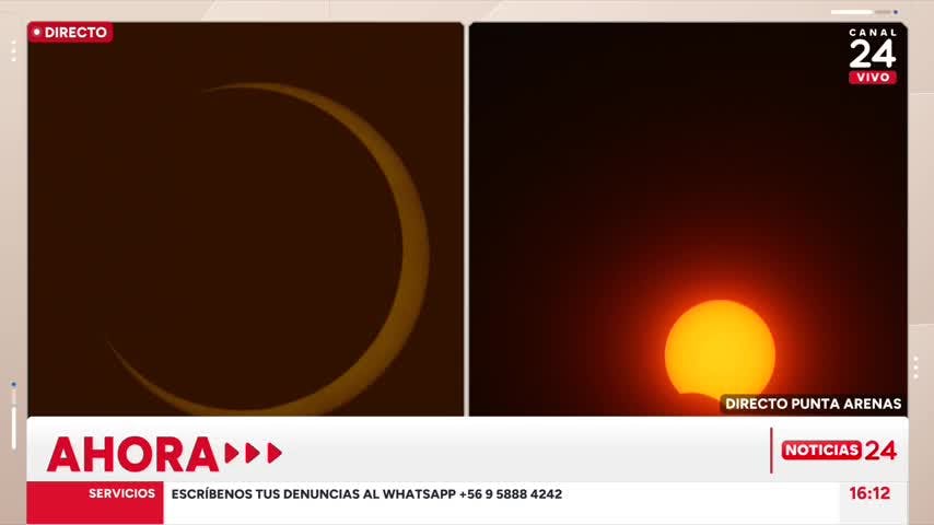 Eclipse solar anular: La luna pasa entre la tierra y el sol