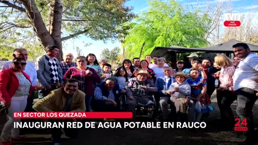 Inauguran red de agua potable en Rauco